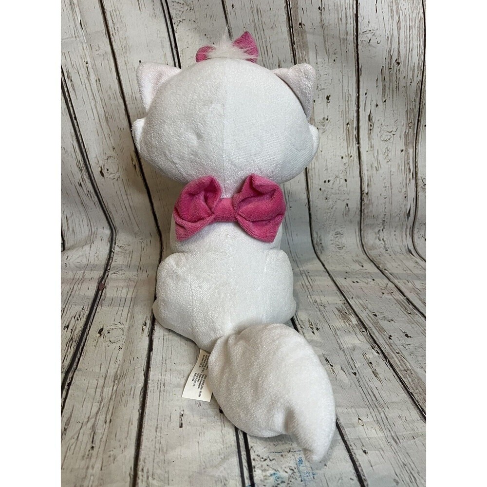 Disney Aristocats Marie Authentic White Plush Kitty Cat Pink Bow Stuffed Animal - Picture 3 of 6